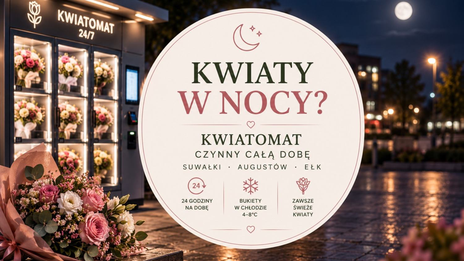 Kwiaty w nocy: gdzie kupić bukiet po godzinach, 24/7