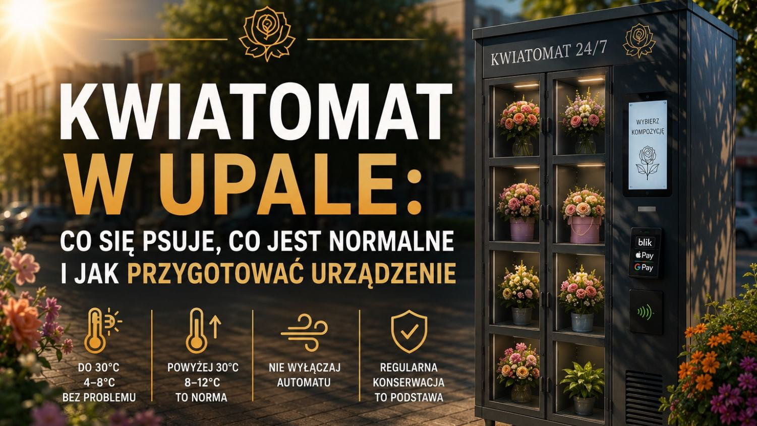 Kwiatomat w upale: awarie, temperatura i zabezpieczenie
