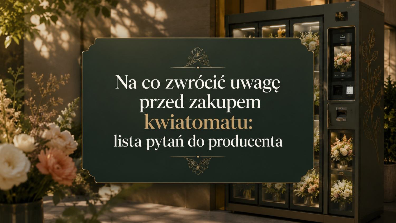 Przed zakupem kwiatomatu: o co zapytać producenta