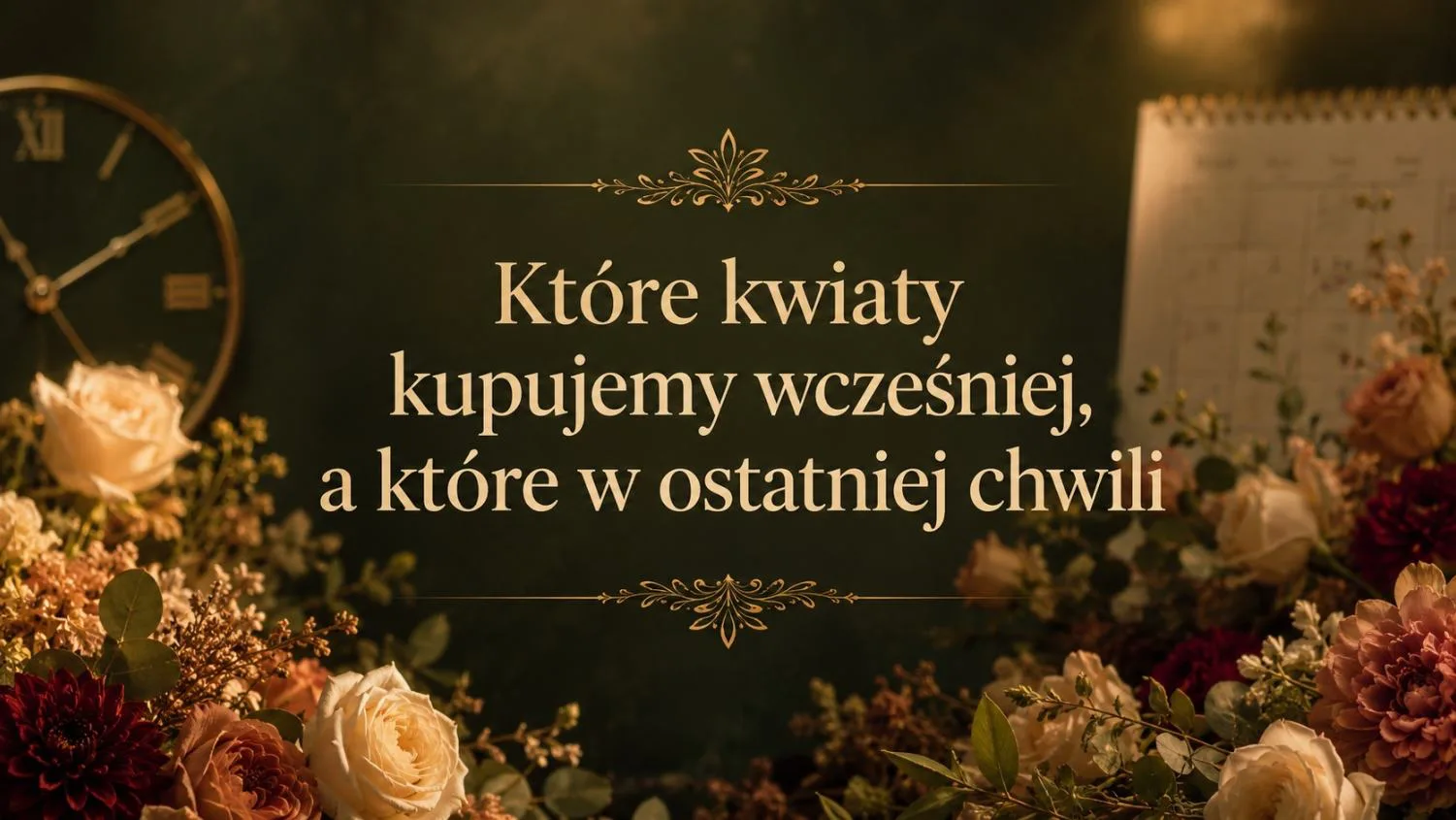 Które kwiaty kupujemy wcześniej, a które w ostatniej chwili