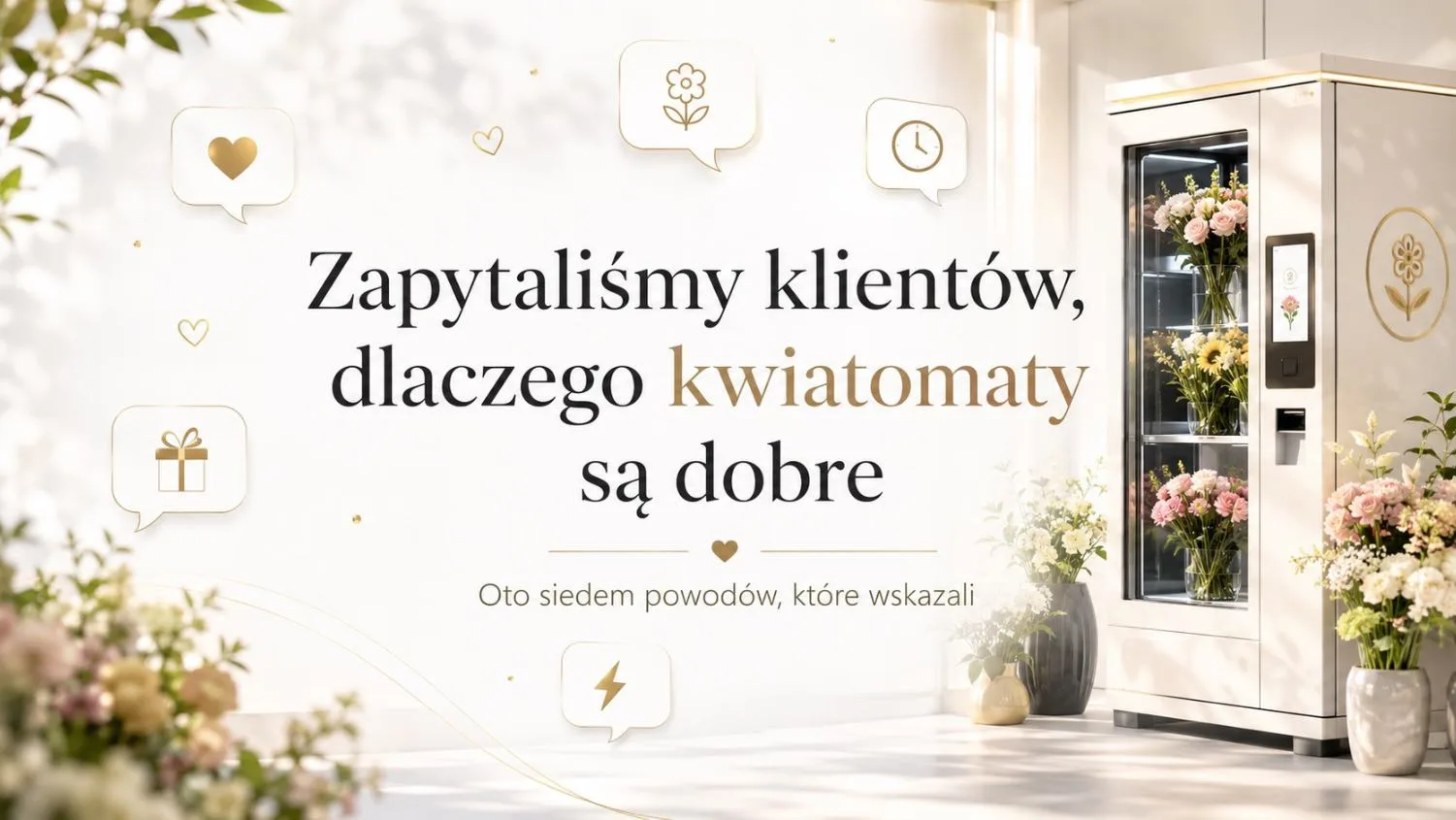 Dlaczego kwiatomaty są dobre? Siedem powodów od klientów